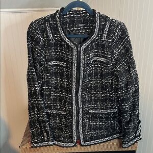 Hancy Black and White Tweed Jacket, Size 2XL
